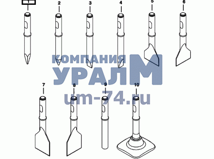 Чертеж Пика для гидромолота НВ 880, SC-22 Bobcat 7144690